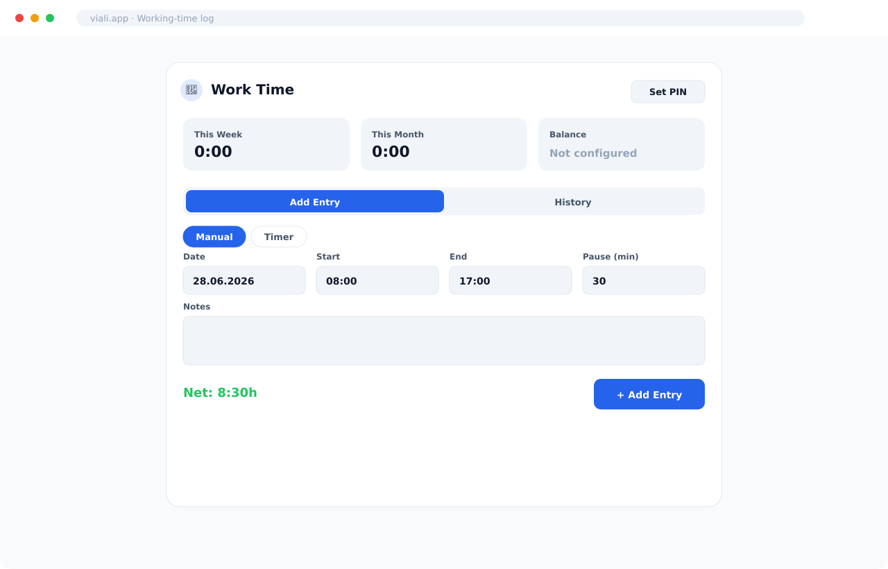 Clock hours in seconds