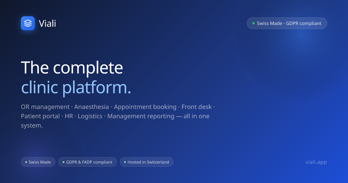 Product - OR Management, Anaesthesia & Clinic Platform | Viali